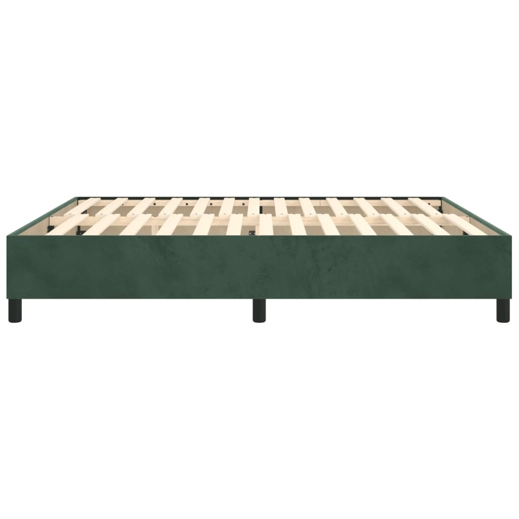 Struttura Letto a Rete a Molle Verde Scuro 200x200 cm in Velluto - homemem39