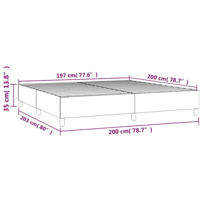 Struttura Letto a Rete a Molle Verde Scuro 200x200cm in Velluto