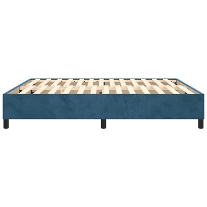 Struttura Letto a Rete a Molle Blu Scuro 200x200 cm in Velluto - homemem39