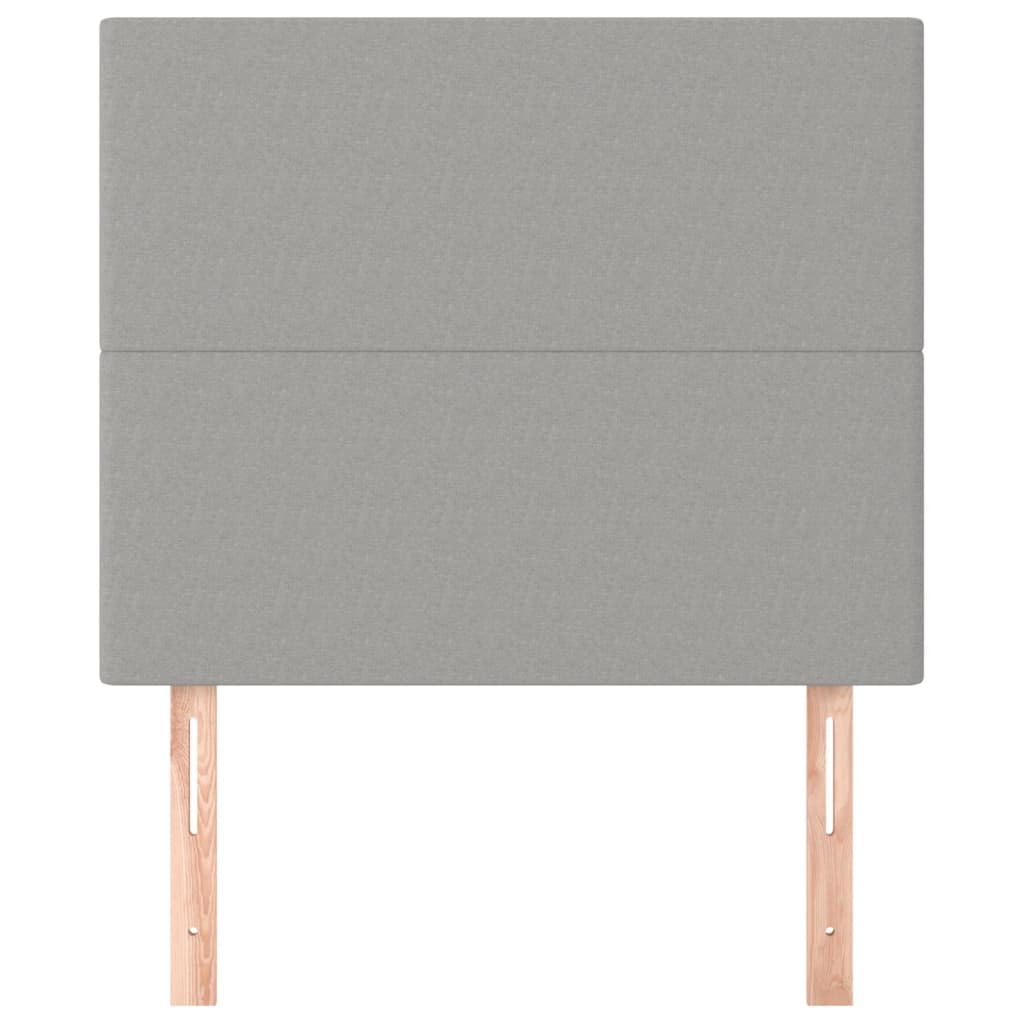 Testiera 2 pz Grigio Chiaro 80x5x78/88 cm in Tessuto - homemem39