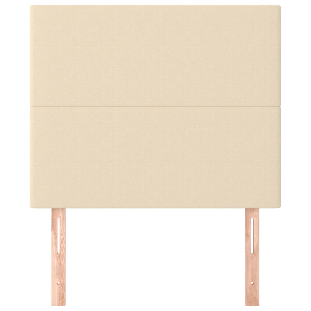 Testiera 2 pz Crema 80x5x78/88 cm in Tessuto - homemem39