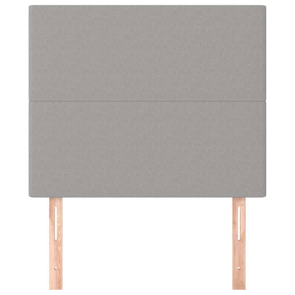 Testiera 2 pz Grigio Chiaro 90x5x78/88 cm in Tessuto - homemem39
