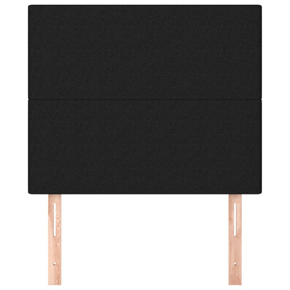 Testiera 2 pz Nera 90x5x78/88 cm in Tessuto - homemem39