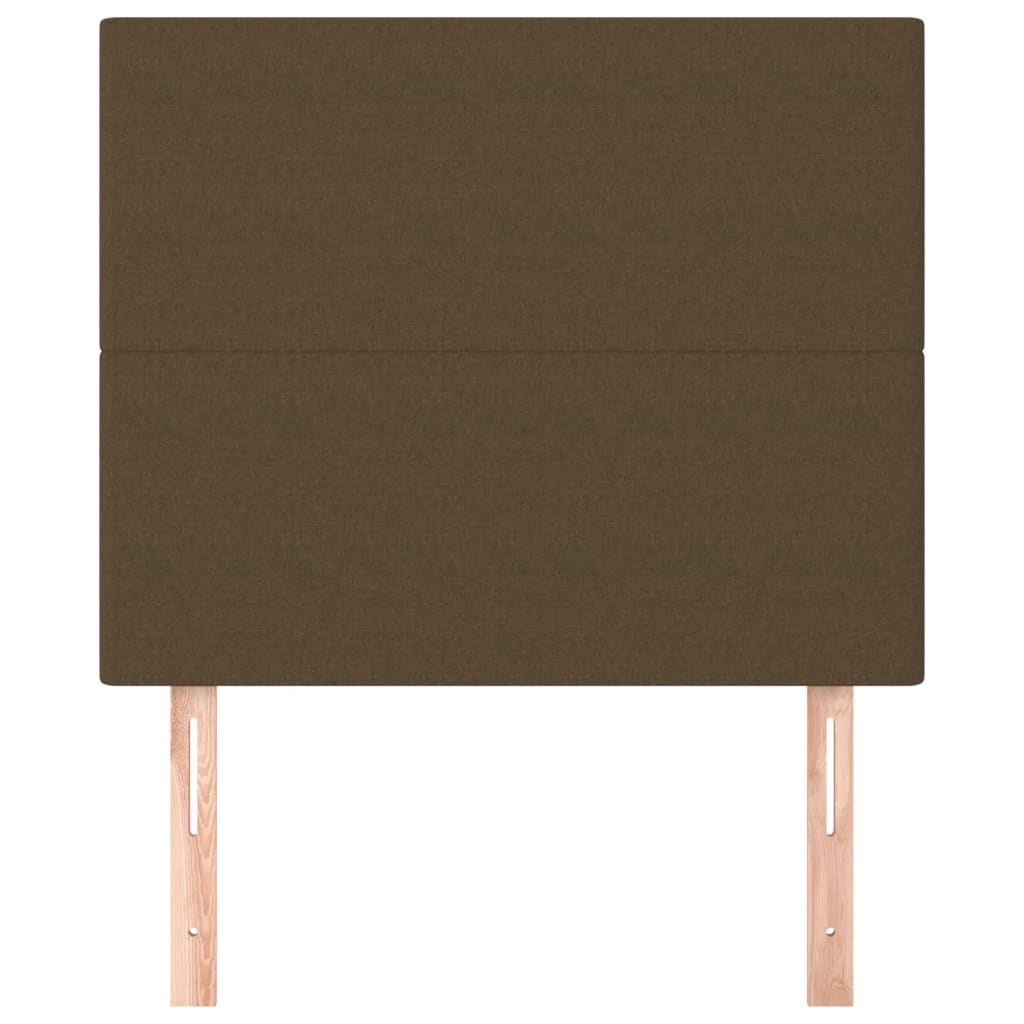 Testiera 2 pz Marrone Scuro 90x5x78/88 cm in Tessuto - homemem39