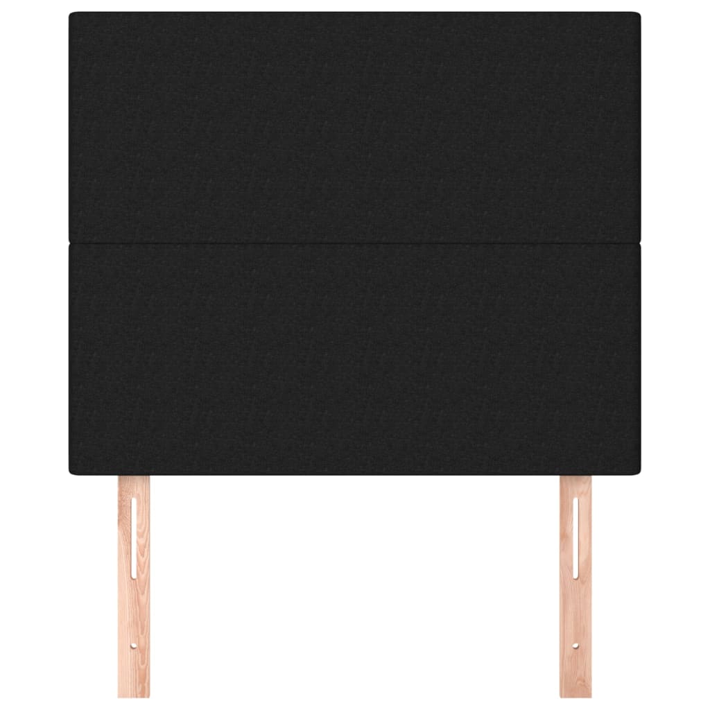 Testiere 2 pz Nero 100x5x78/88 cm in Tessuto - homemem39