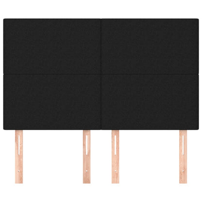 Testiere 4 pz Nere72x5x78/88 cm in Tessuto - homemem39