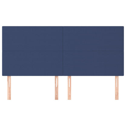 Testiera Blu 160x5x118/128 cm Tessuto