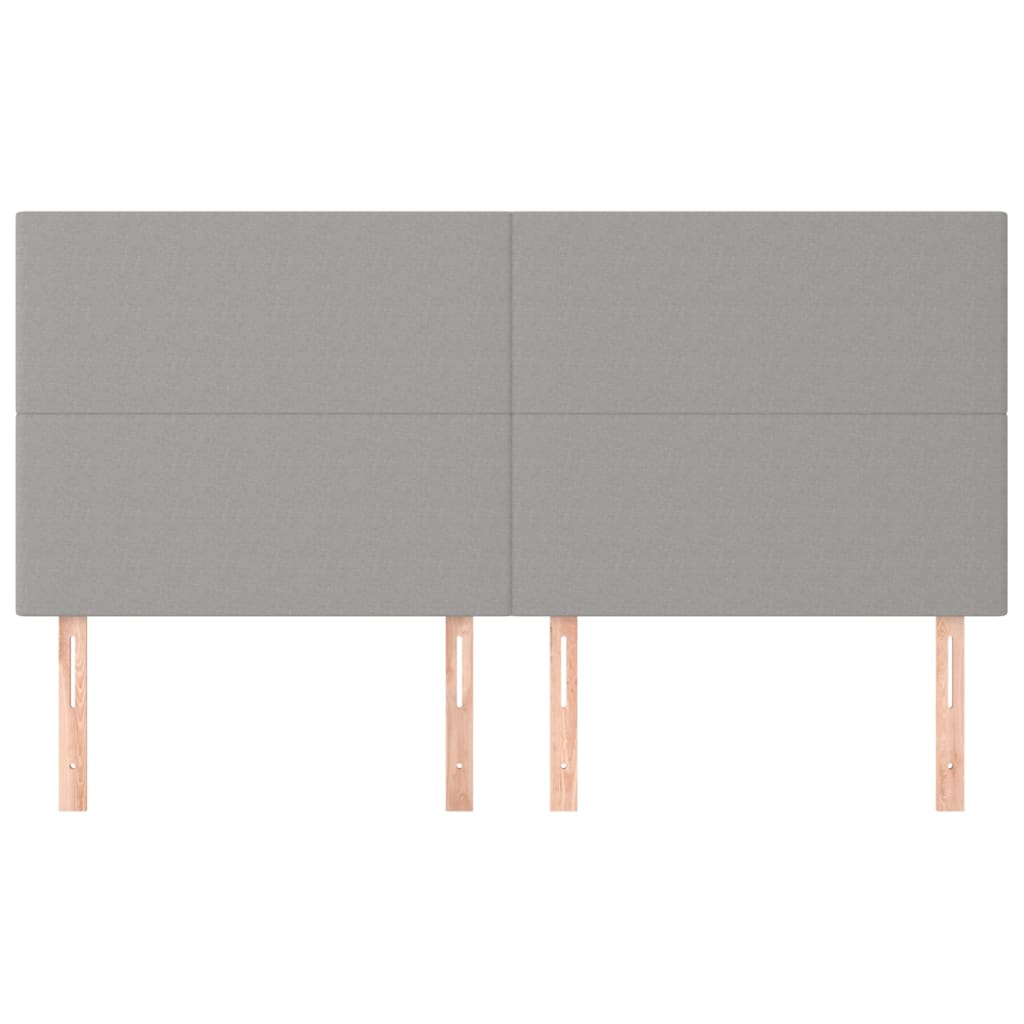 Testiere 4 pz Grigio Chiaro 100x5x78/88 cm in Tessuto - homemem39