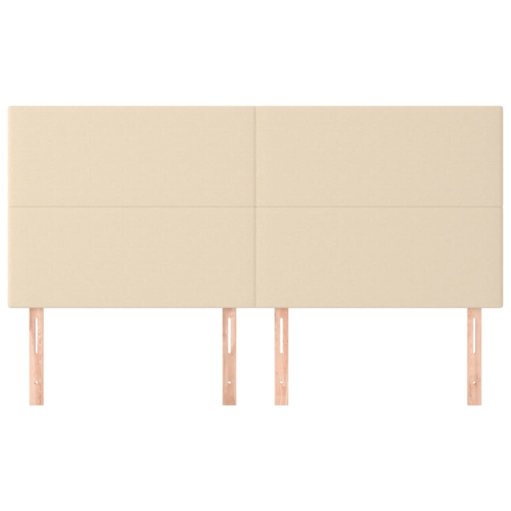 Testiera 4 pz Crema 100x5x78/88 cm in Tessuto - homemem39