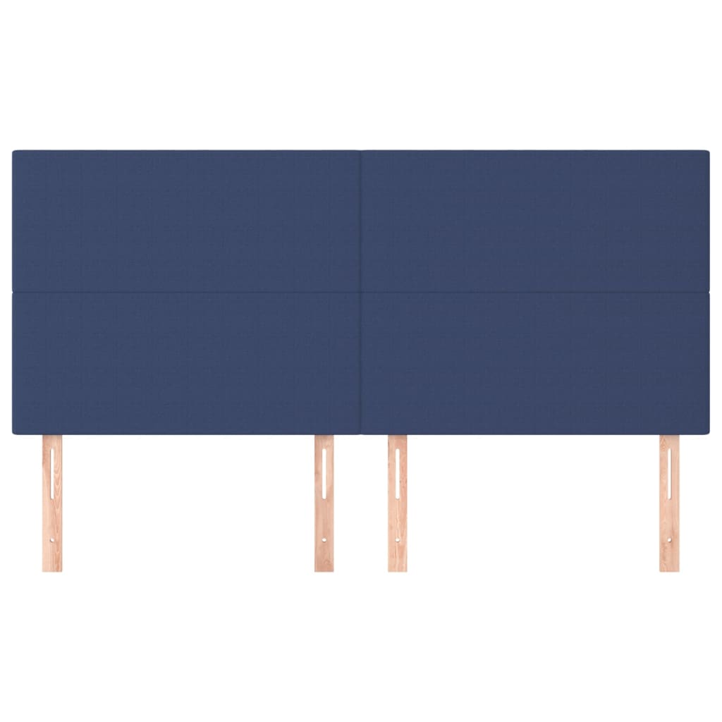 Testiera 4 pz Blu 100x5x78/88 cm in Tessuto - homemem39