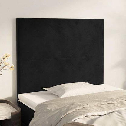 Testiera Nera 80x5x118/128 cm Velluto | homemem39