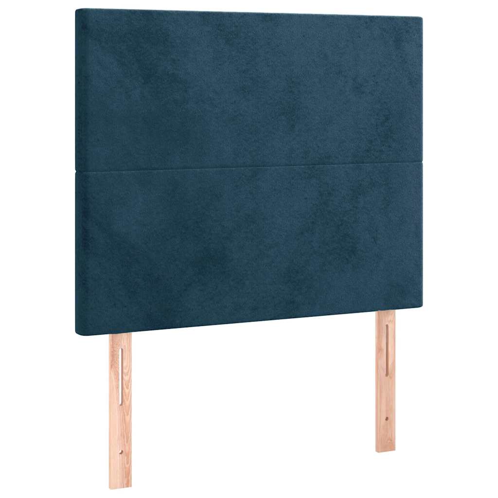 Testiera Blu Scuro 80x5x118/128 cm Velluto | homemem39