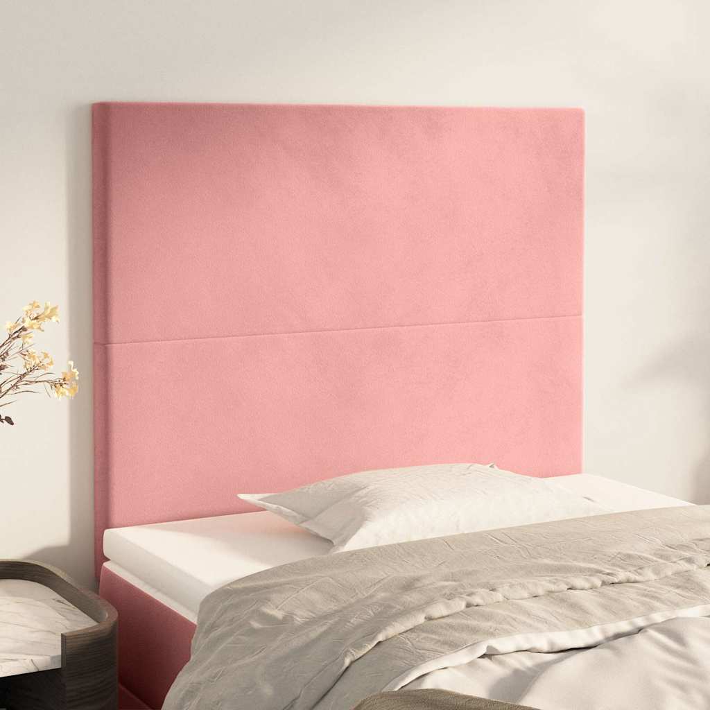 Testiera Rosa 90x5x118/128 cm Velluto | homemem39