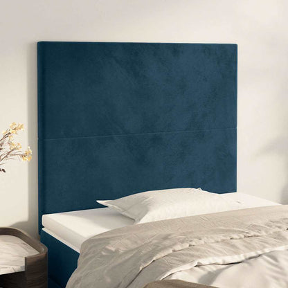 Testiera Blu Scuro 100x5x118/128 cm Velluto | homemem39