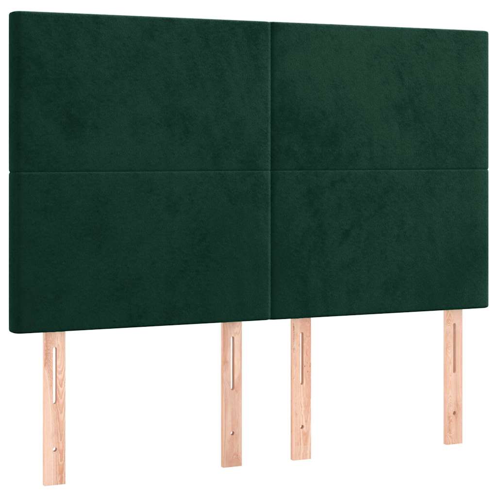 Testiera Verde Scuro 144x5x118/128 cm Velluto | homemem39