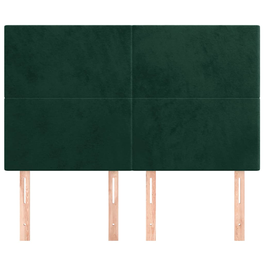 Testiera Verde Scuro 144x5x118/128 cm Velluto | homemem39
