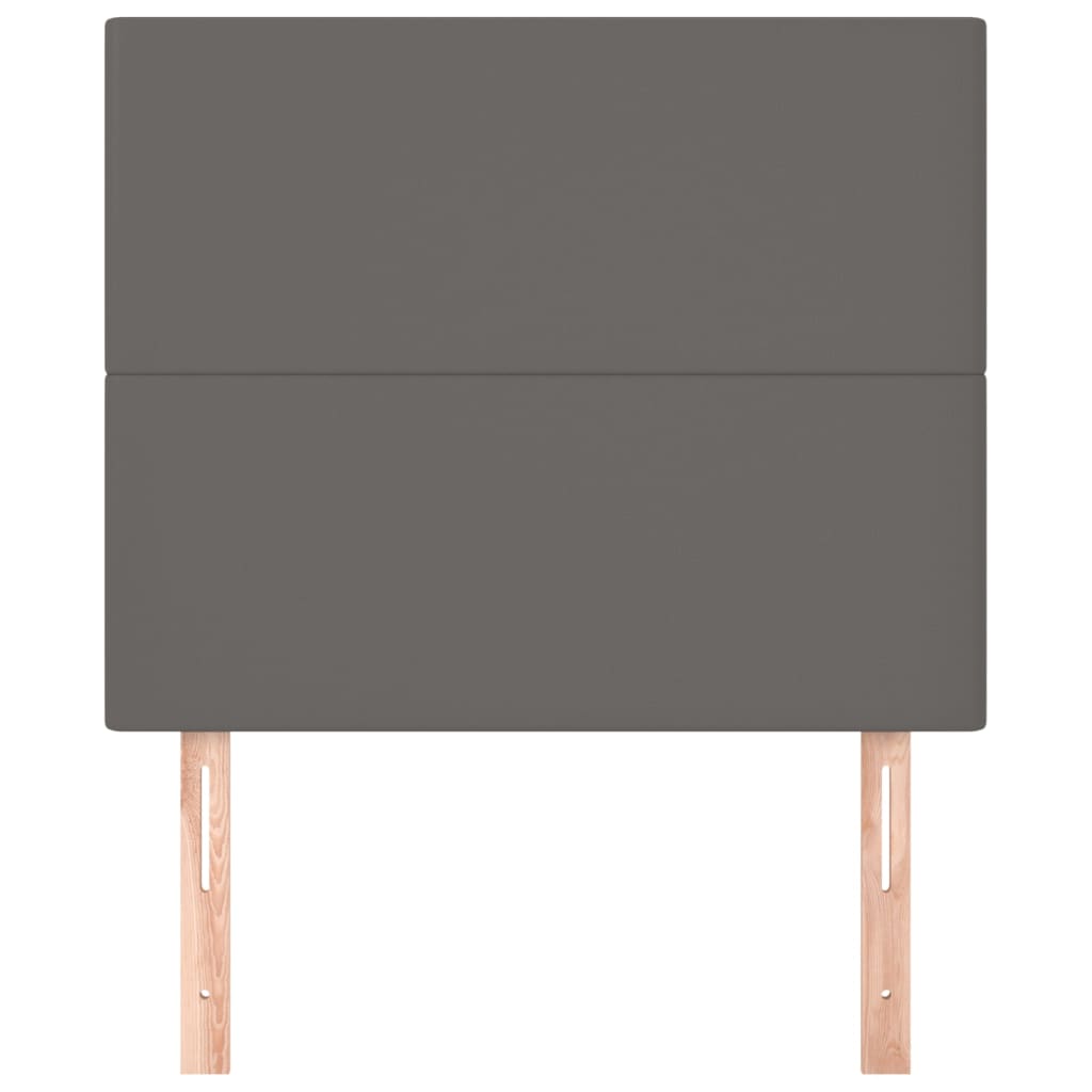Testiera 2 pz Grigio 80x5x78/88 cm in Similpelle - homemem39