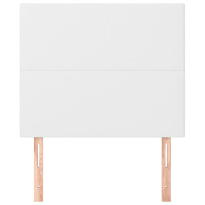 Testiera 2 pz Bianca 90x5x78/88 cm in Similpelle - homemem39