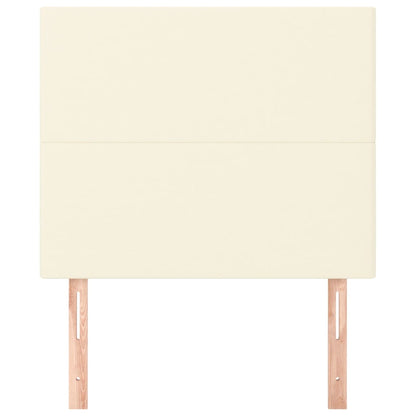 Testiera Crema 90x5x118/128 cm Similpelle