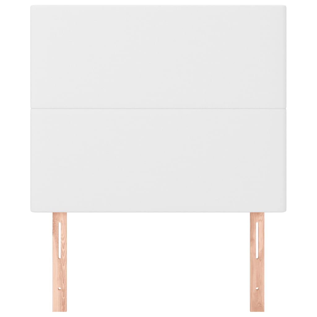 Testiera Bianca 100x5x118/128 cm in Similpelle