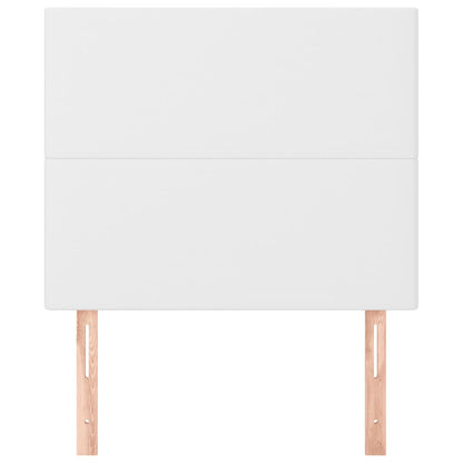 Testiera Bianca 100x5x118/128 cm in Similpelle