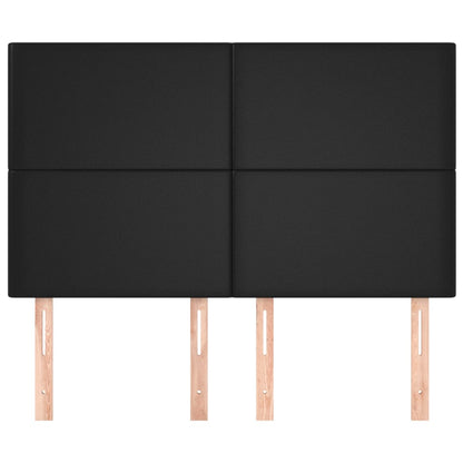 Testiere 4 pz Nere 72x5x78/88 cm in Similpelle - homemem39