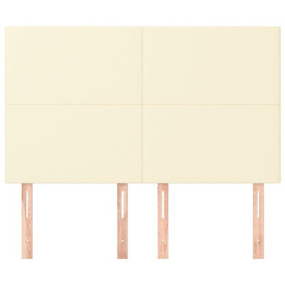 Testiera Crema 144x5x118/128 cm Similpelle