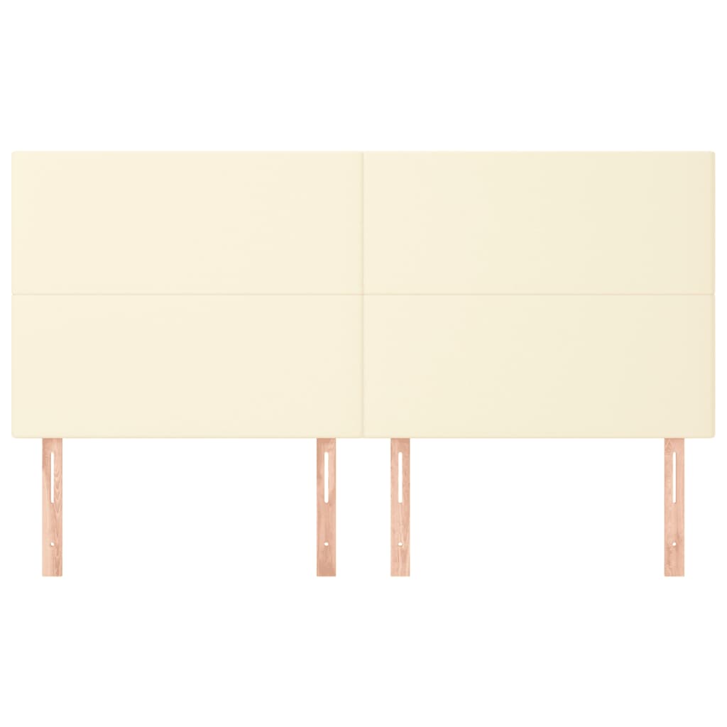 Testiera Crema 160x5x118/128 cm Similpelle