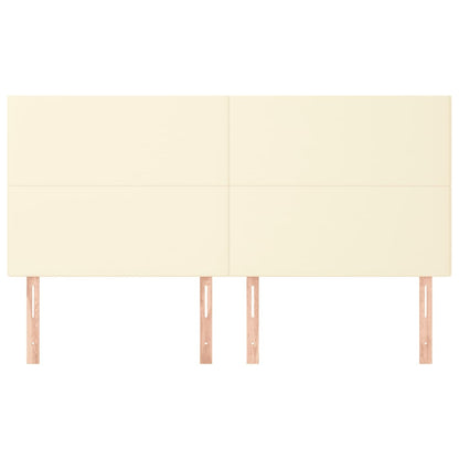 Testiera Crema 160x5x118/128 cm Similpelle