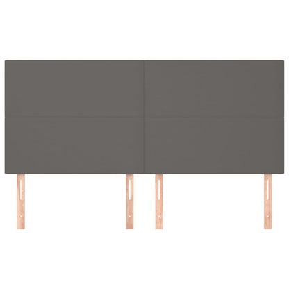 Testiere 4 pz Grigie 100x5x78/88 cm in Similpelle - homemem39