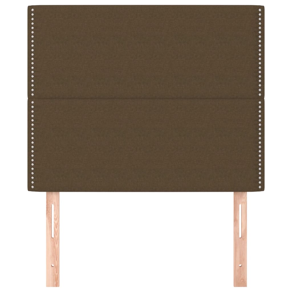 Testiera 2 pz Marrone Scuro 90x5x78/88 cm in Tessuto - homemem39