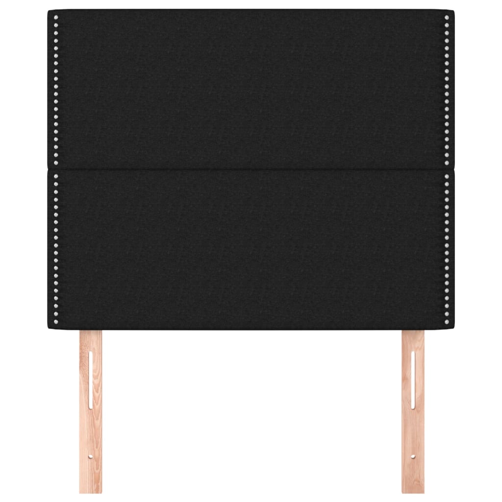 Testiere 2 pz Nero 100x5x78/88 cm in Tessuto - homemem39