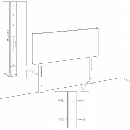 Testiera 2 pz Blu 100x5x78/88 cm in Tessuto - homemem39