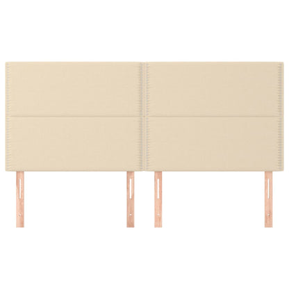 Testiera Crema 200x5x118/128 cm Tessuto