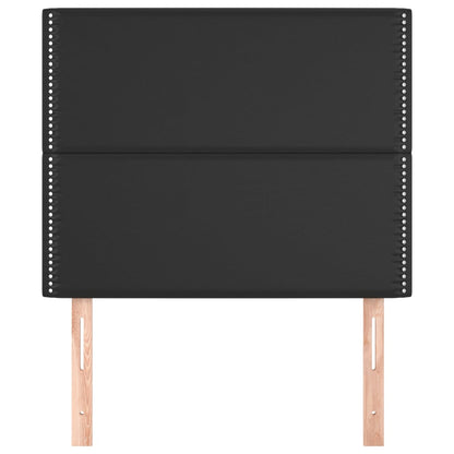 Testiera 2 pz Nero 90x5x78/88 cm in Similpelle - homemem39