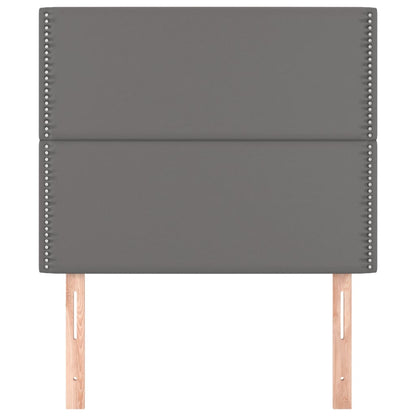 Testiera 2 pz Grigio 90x5x78/88 cm in Similpelle - homemem39