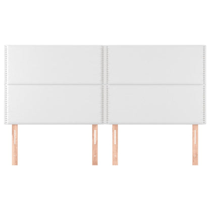 Testiere 4 pz Biancho 100x5x78/88 cm in Similpelle - homemem39