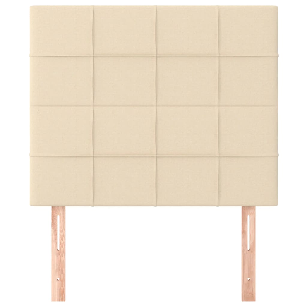 Testiera 2 pz Crema 80x5x78/88 cm in Tessuto - homemem39