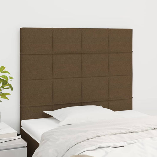 Testiera Marrone Scuro 90x5x118/128 cm Tessuto - homemem39