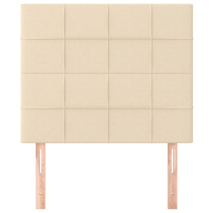 Testiera 2 pz Crema 100x5x78/88 cm in Tessuto - homemem39