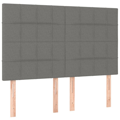 Testiera Grigio Scuro 144x5x118/128 cm Tessuto | homemem39