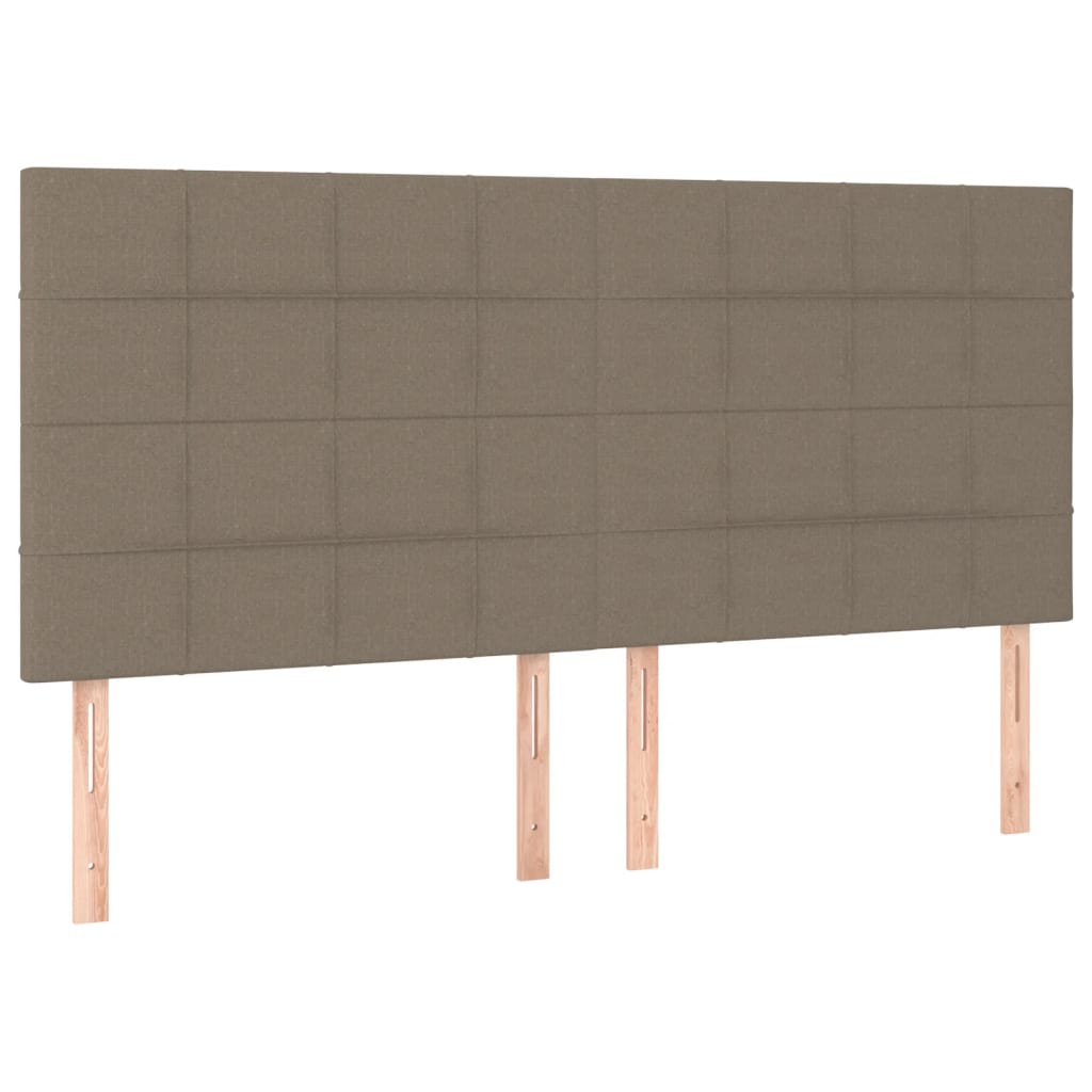Testiera per letto Tortora 180x5x118/128 cm Tessuto