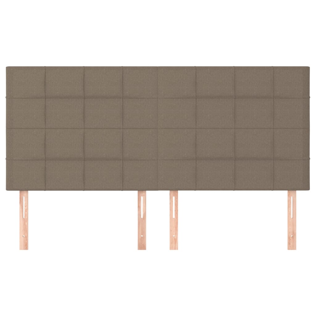 Testiera per letto Tortora 180x5x118/128 cm Tessuto