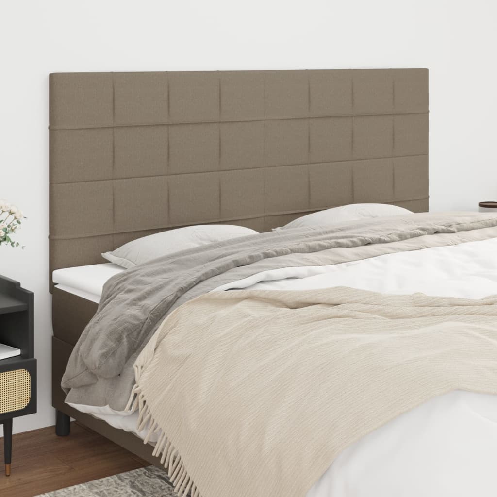 Testiera per letto Tortora 180x5x118/128 cm Tessuto