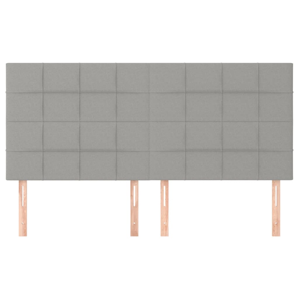Testiera Grigio Chiaro 200x5x118/128 cm Tessuto | homemem39