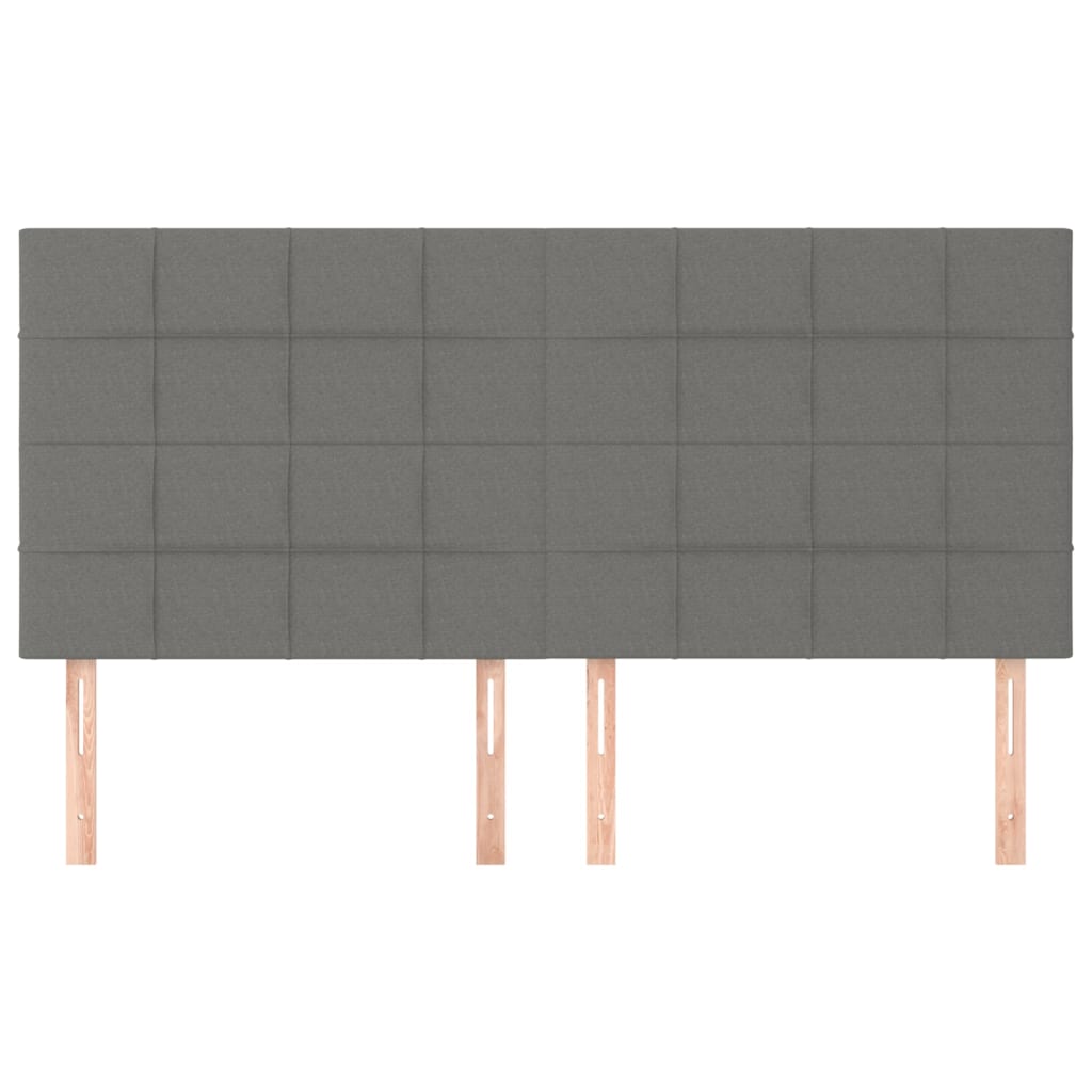 Testiera Grigio Scuro 200x5x118/128 cm Tessuto | homemem39