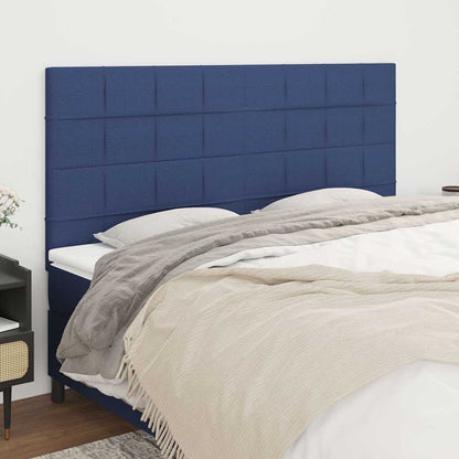 Testiera Blu 200x5x118/128 cm Tessuto | homemem39