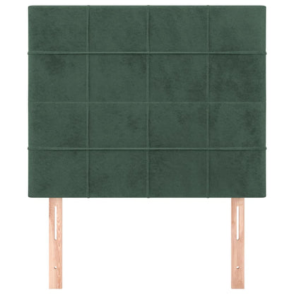 Testiera 2 pz Verde Scuro 80x5x78/88 cm in Velluto - homemem39
