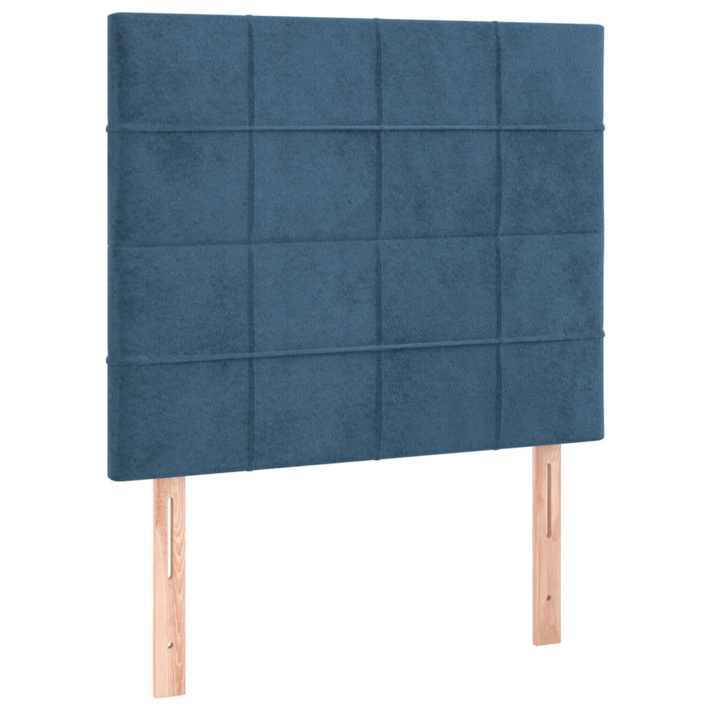 Testiera 2 pz Blu Scuro 80x5x78/88 cm in Velluto - homemem39