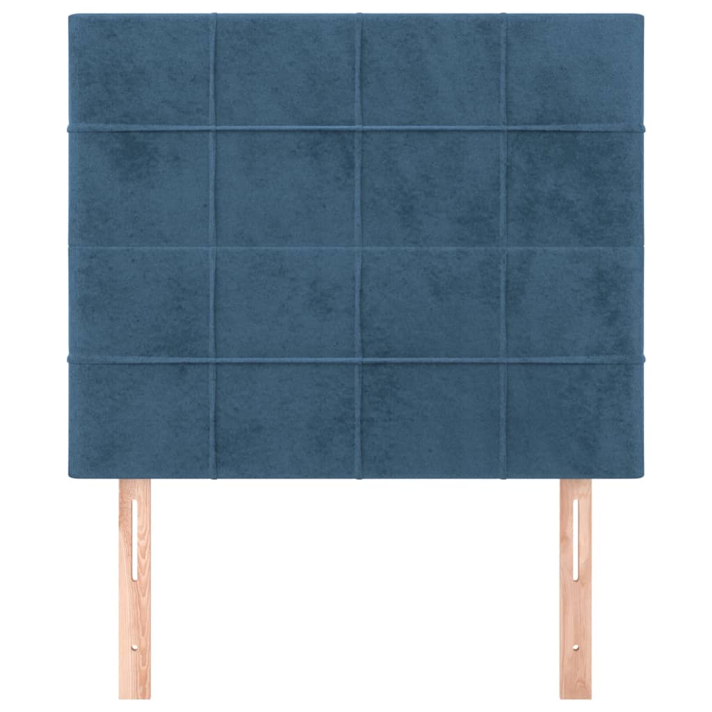 Testiera 2 pz Blu Scuro 80x5x78/88 cm in Velluto - homemem39